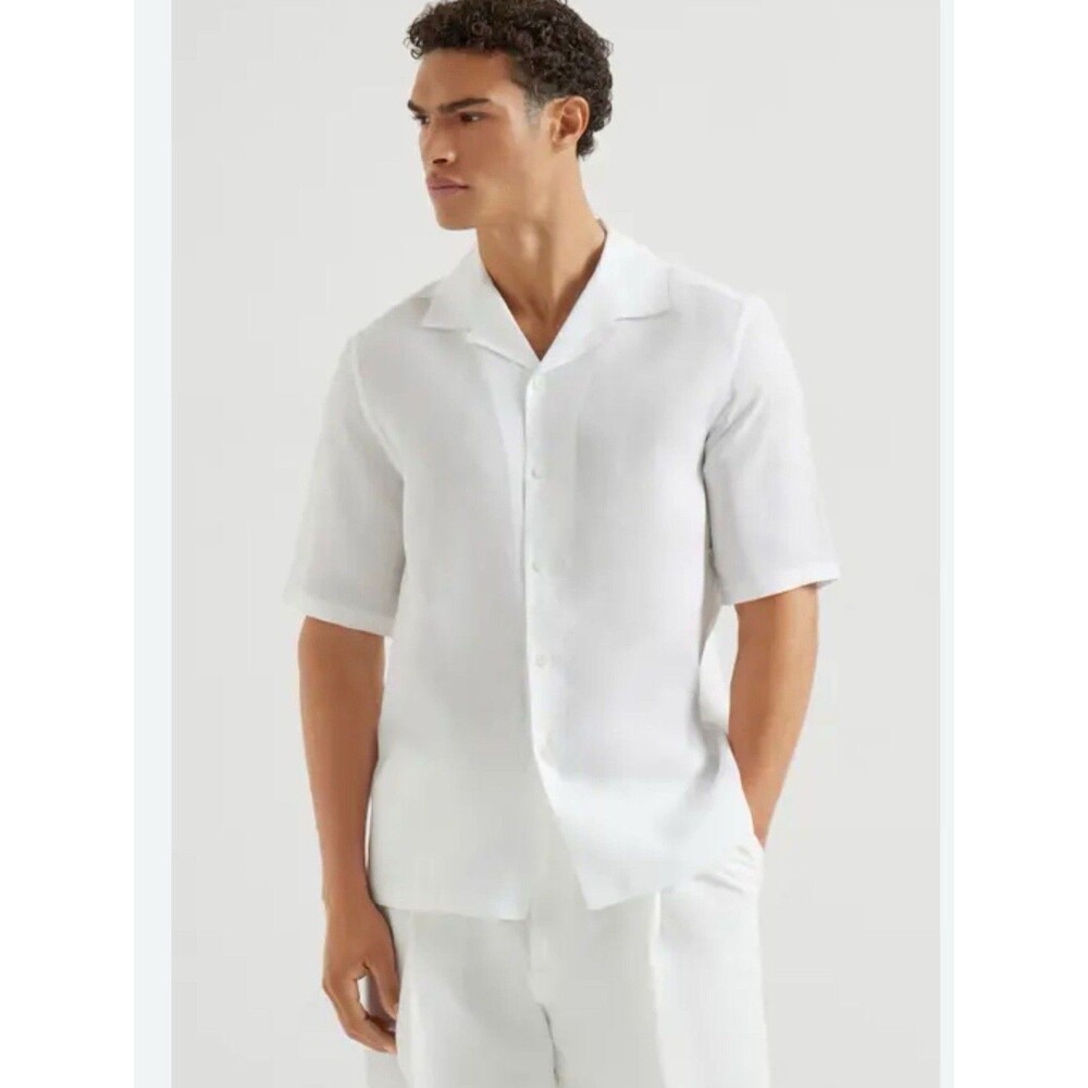 Zara White Linen Casual Shirt